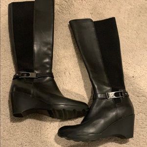 Black blondo tall boots